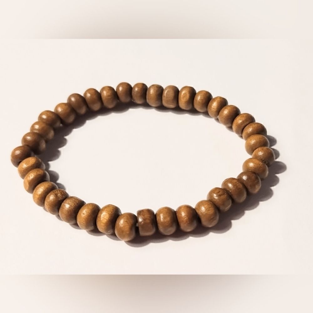 Men's bracelet‎ beaded beads brown new d39